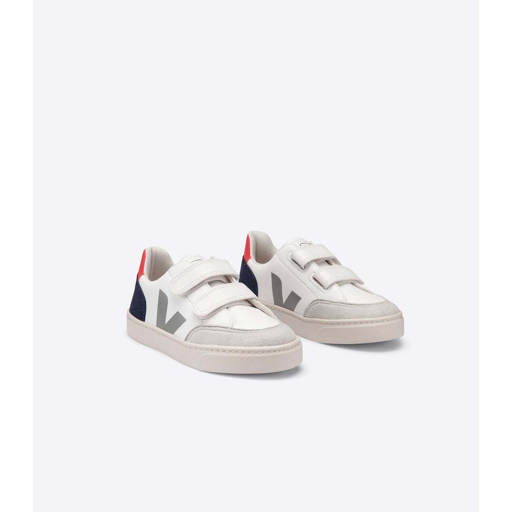 Kids' Veja V-12 CHROMEFREE Shoes White | ZA 751HAP